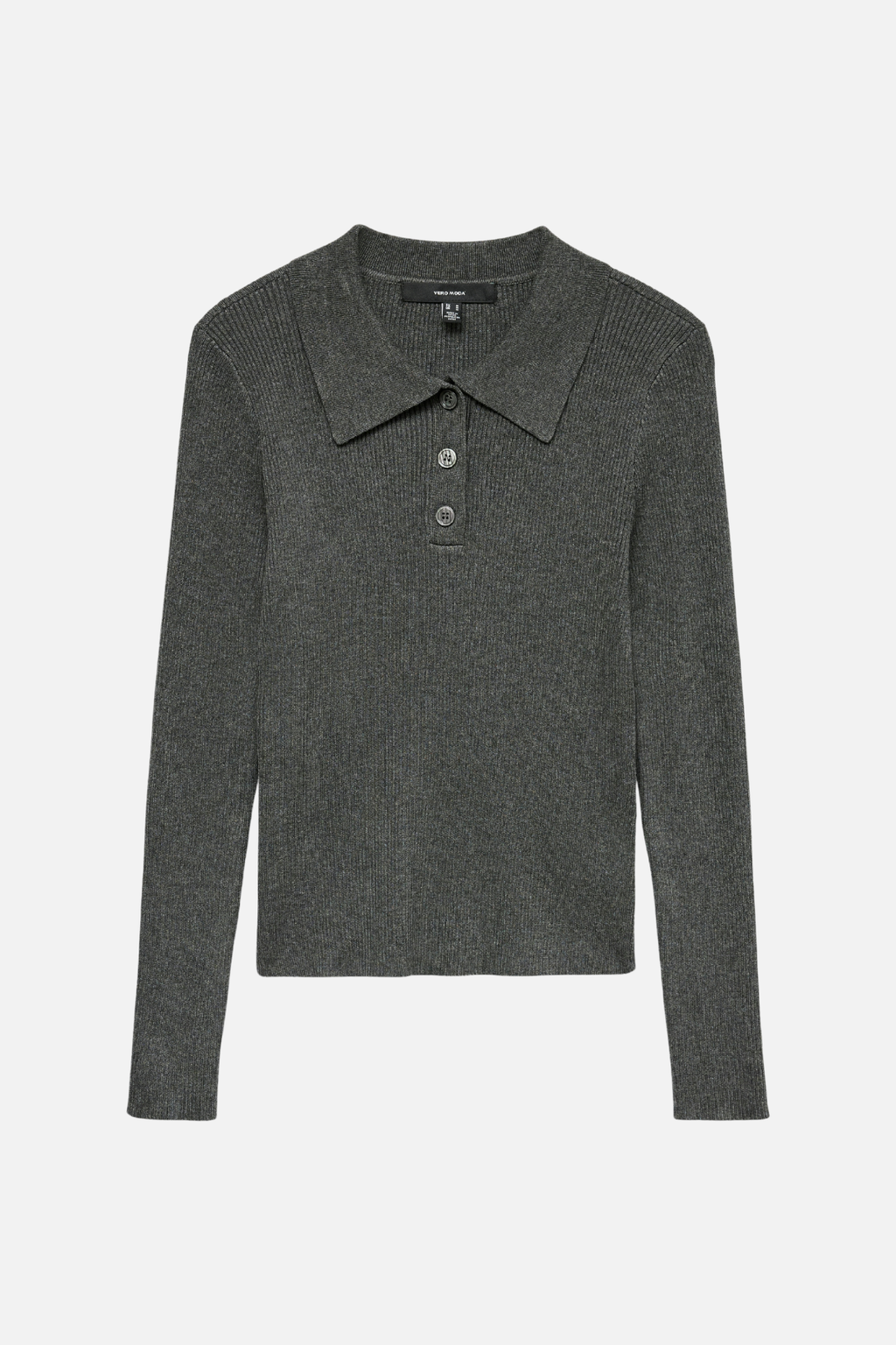 Silje Poloneck -pullover - donkergrijze melange