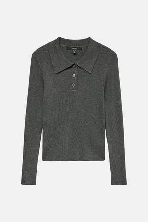 Silje Poloneck -pullover - donkergrijze melange