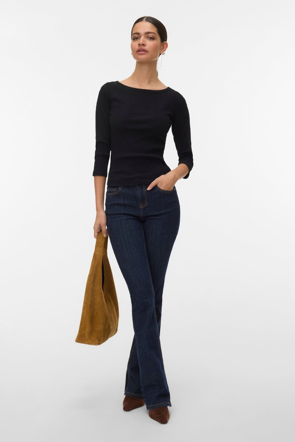 Verde Boothals Top - Zwart