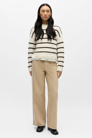 Oda gebreide trui - berkenzegel bruin