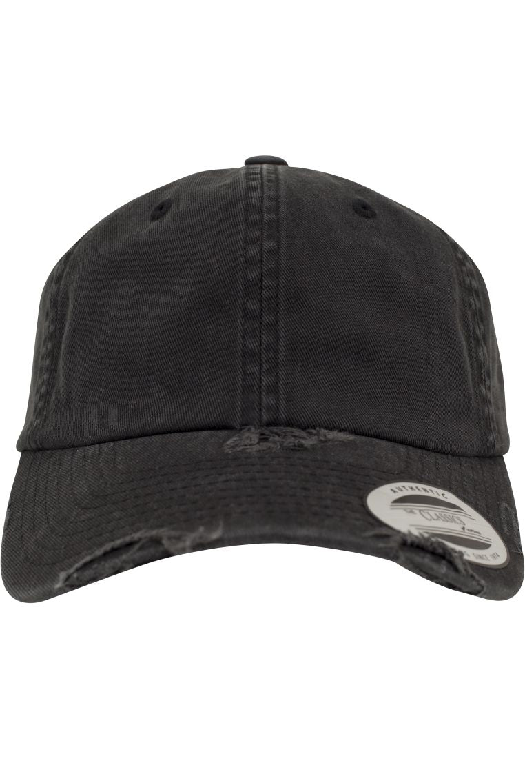 Casquette détruite à profil bas - Noir