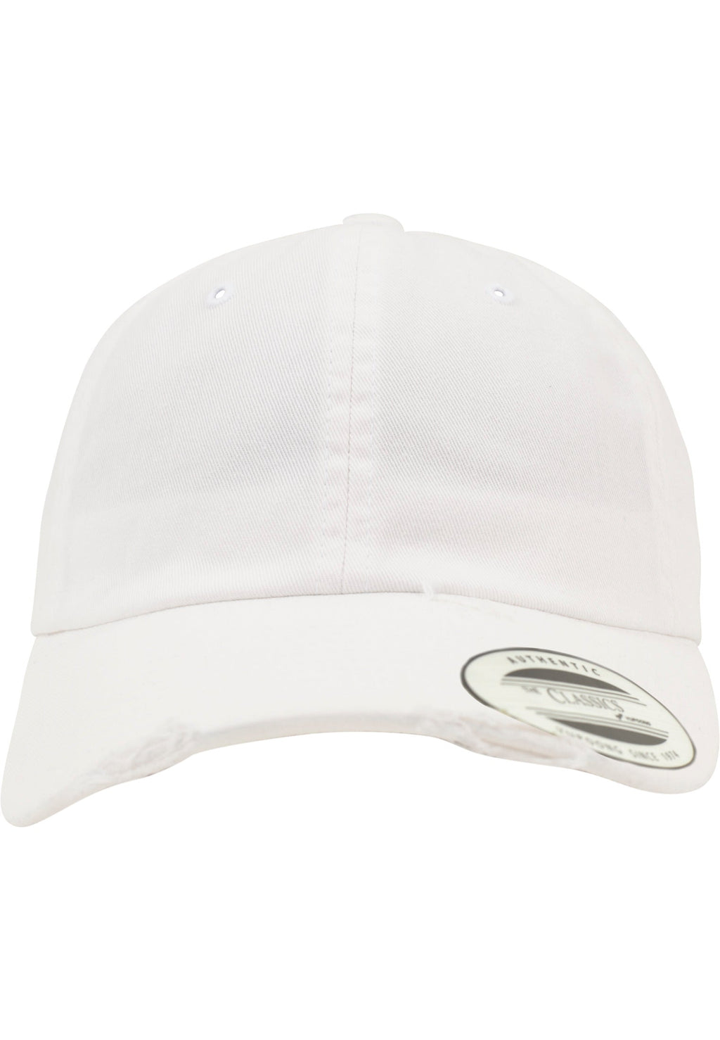 Casquette détruite à profil bas - Blanc