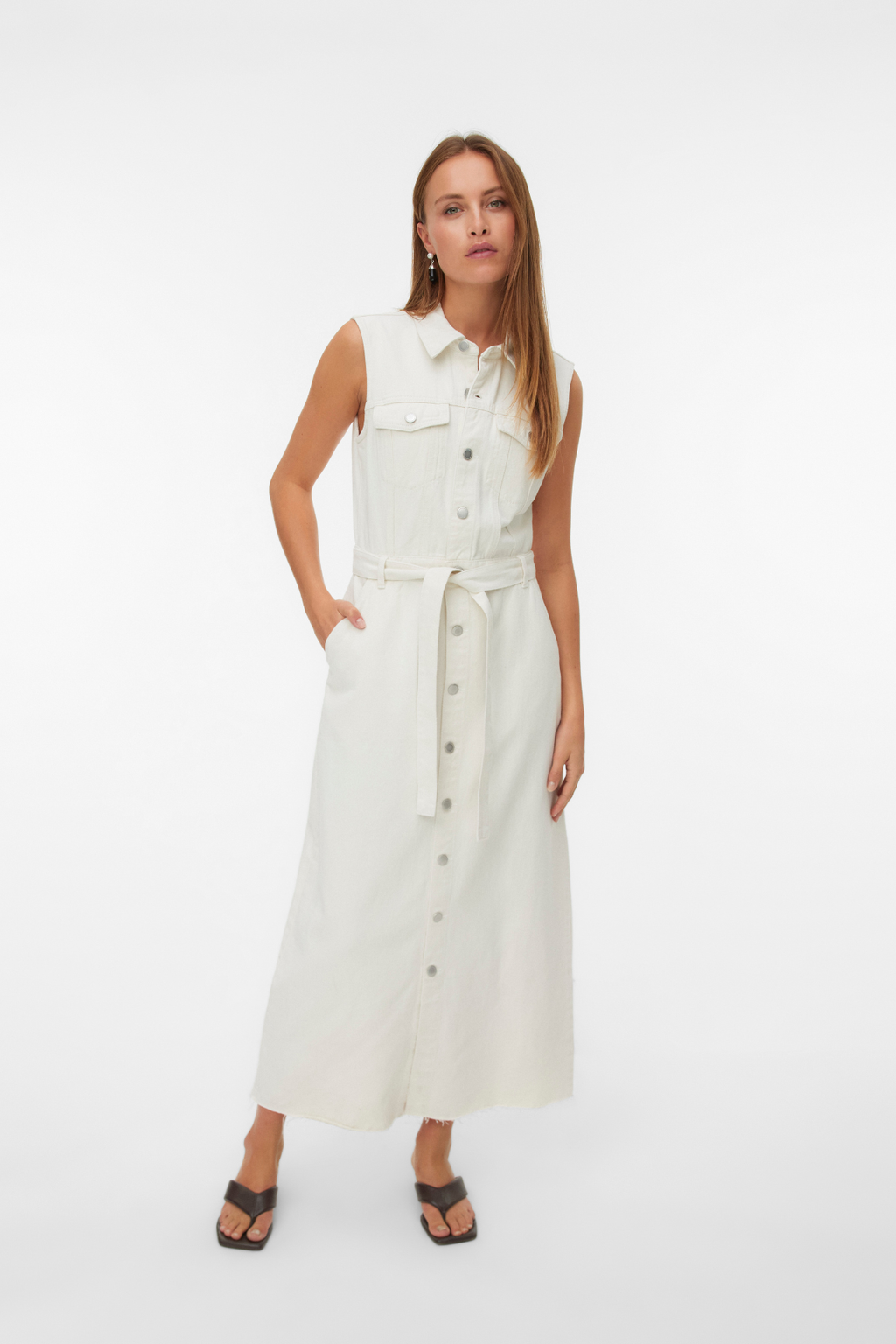 Robe en jean Molly Ank - Écru