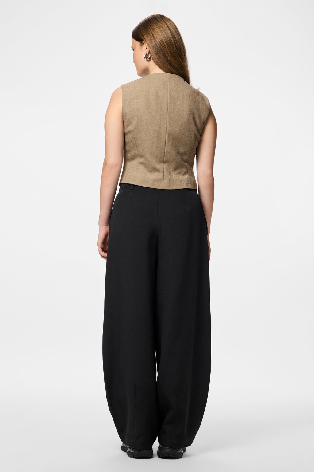 Bubbles asymmetrisch vest - grijs