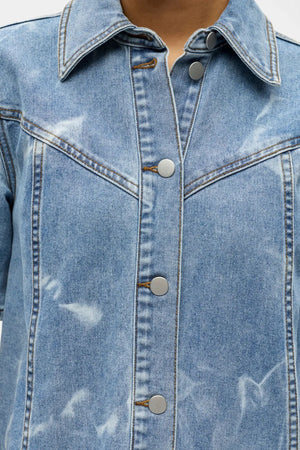 Claudia korte denimjurk - lichtblauw denim