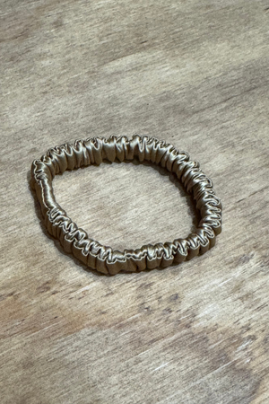 Zijde -elastisch - bruin