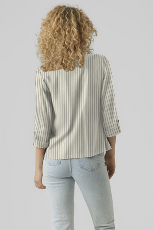 Jesmilo 3/4 losse blazer - zilveren voering