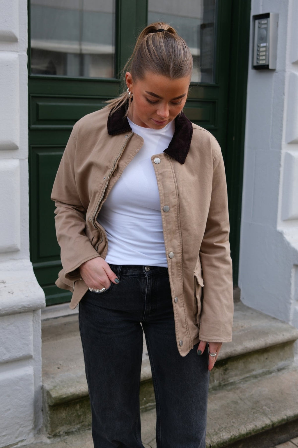 Twill -jas - donker zand