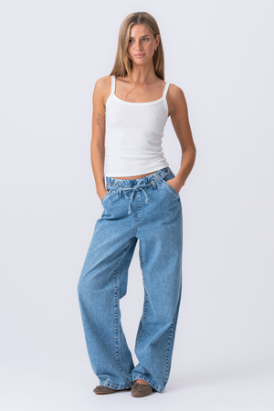 Nicole Baggy Jeans - Medium Blauw