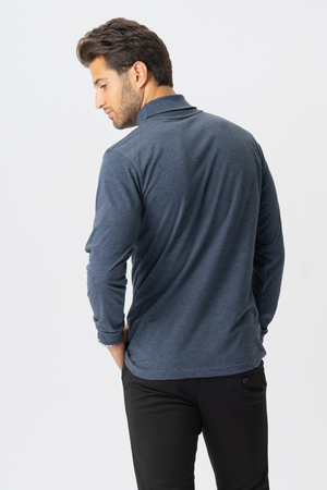 Pull à collier - Blue Heather