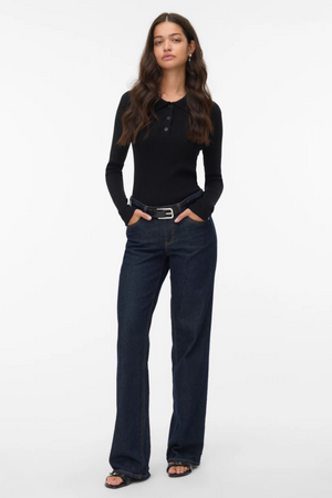 Silje Poloneck -pullover - zwart