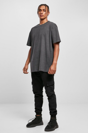 Zwaar Oversized T -shirt - houtskool