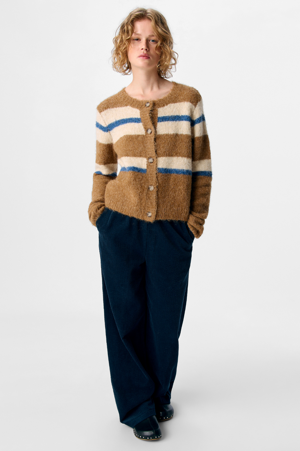 Galia Knit Cardigan - Tannin Melange