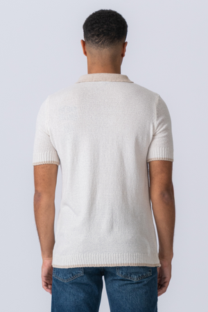 Gebreide polo - ecru