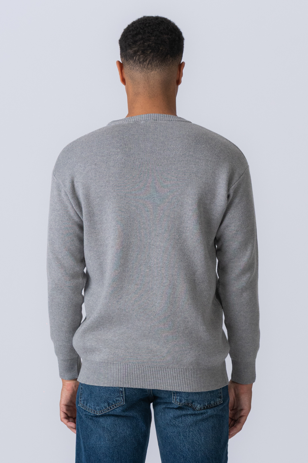 Crewneck Knit Sweater - lichtgrijs