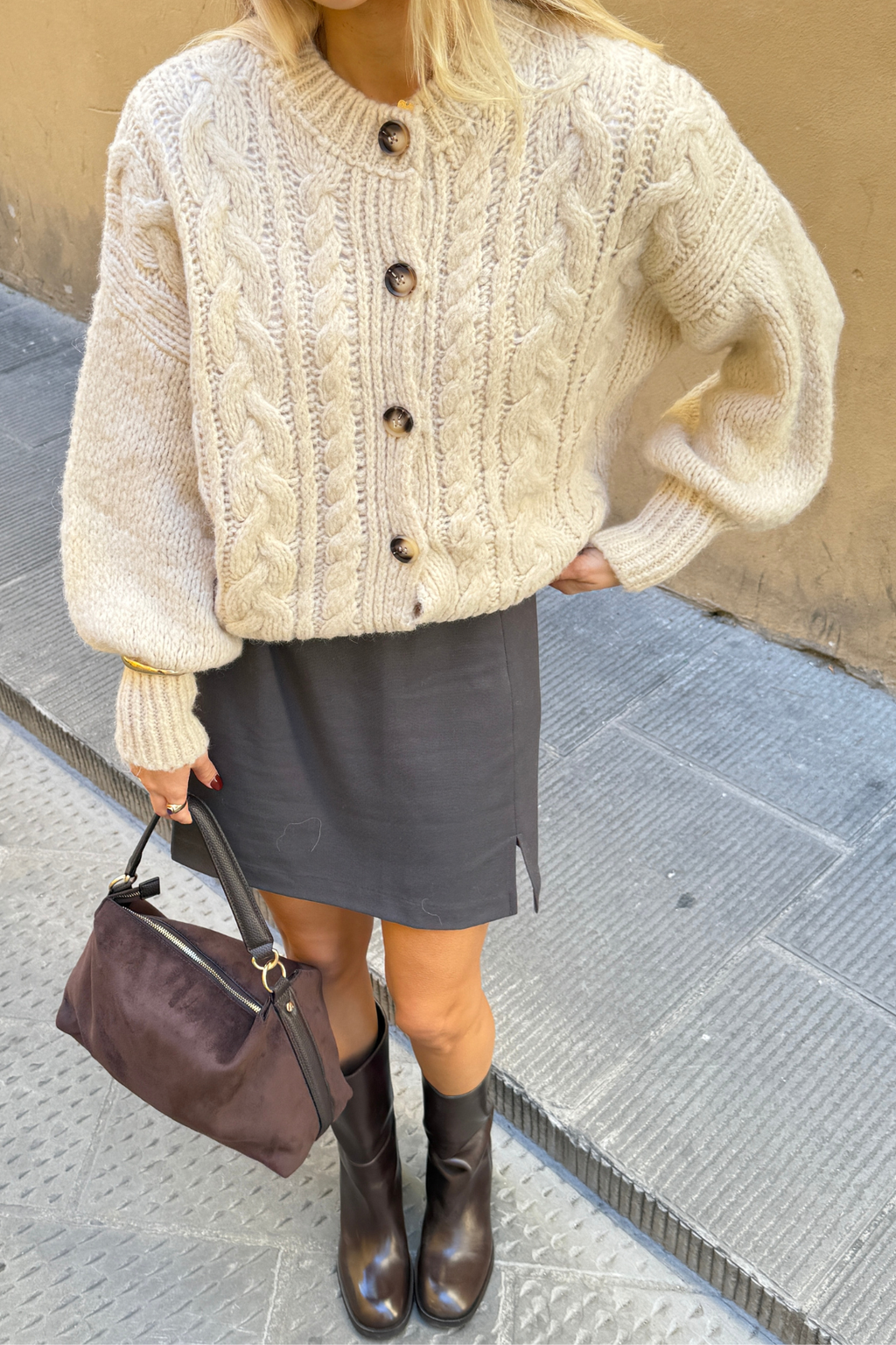 Bouton Tricot - Blanc