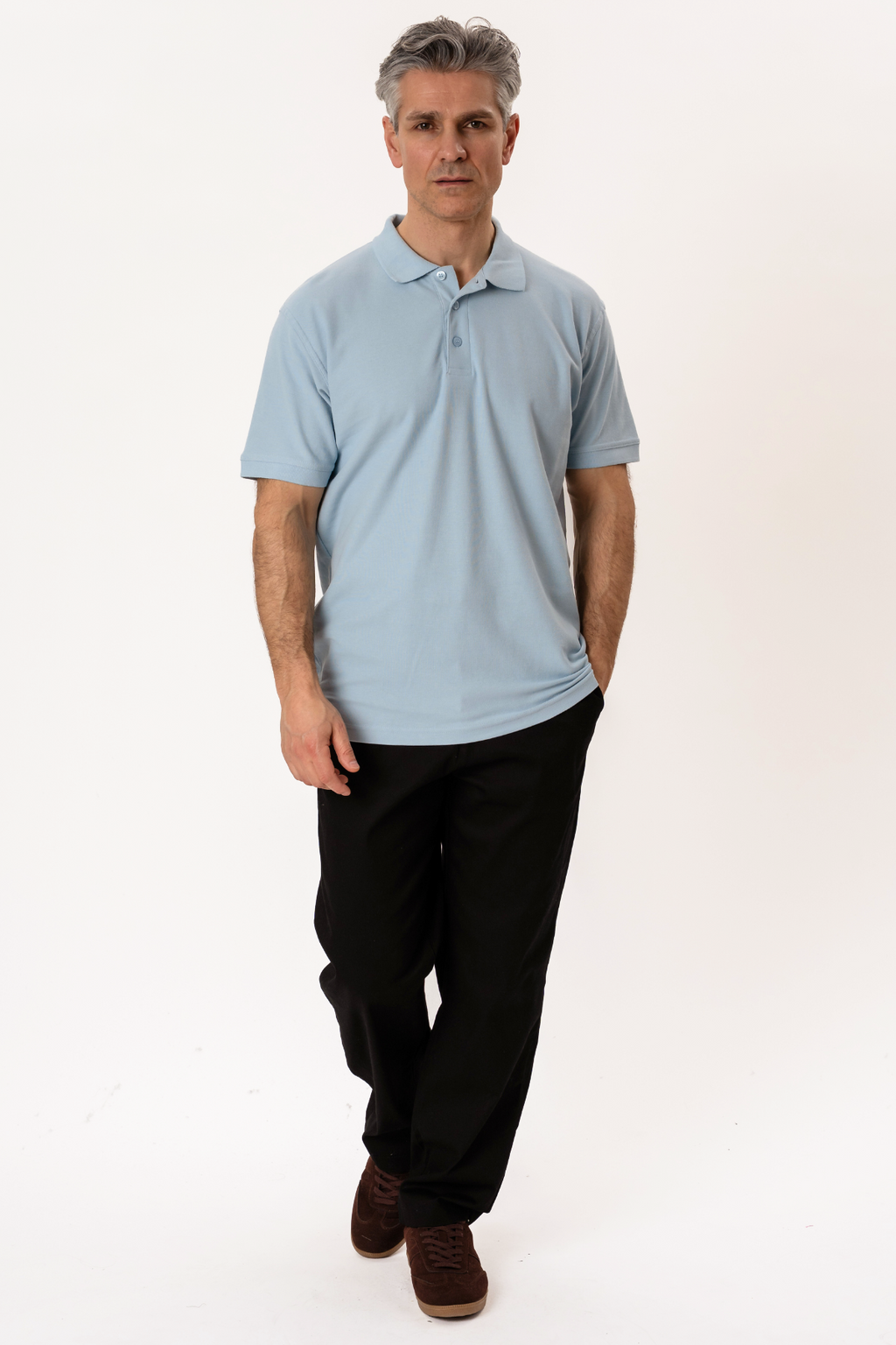 Basic Polo - Lichtblauw