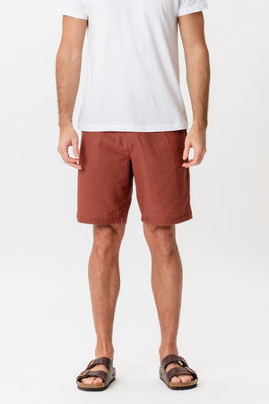 Linnen Shorts - Terracotta