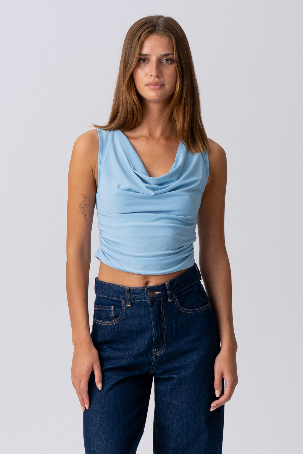 Elisa Waterfall Top - bleu clair