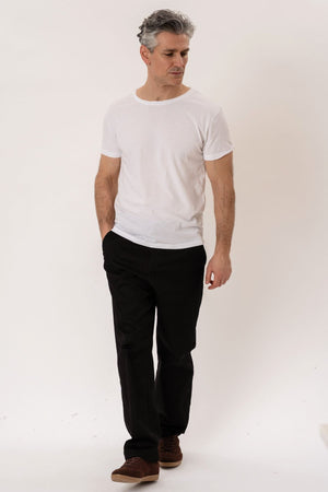 T-shirt met diepe hals - Wit