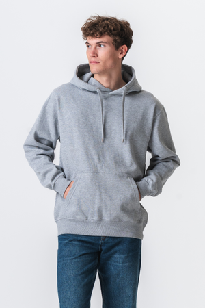 Sweat à capuche de base - gris clair