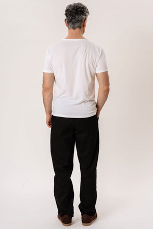 T-shirt met diepe hals - Wit