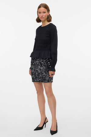 Bella Jupe courte - argent noir