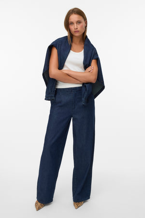 Jean large Rae - Denim bleu foncé