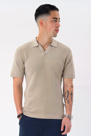 Polo en tricot Garry - Sable