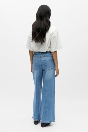 Rosie Wide Jeans - Lichtblauw denim