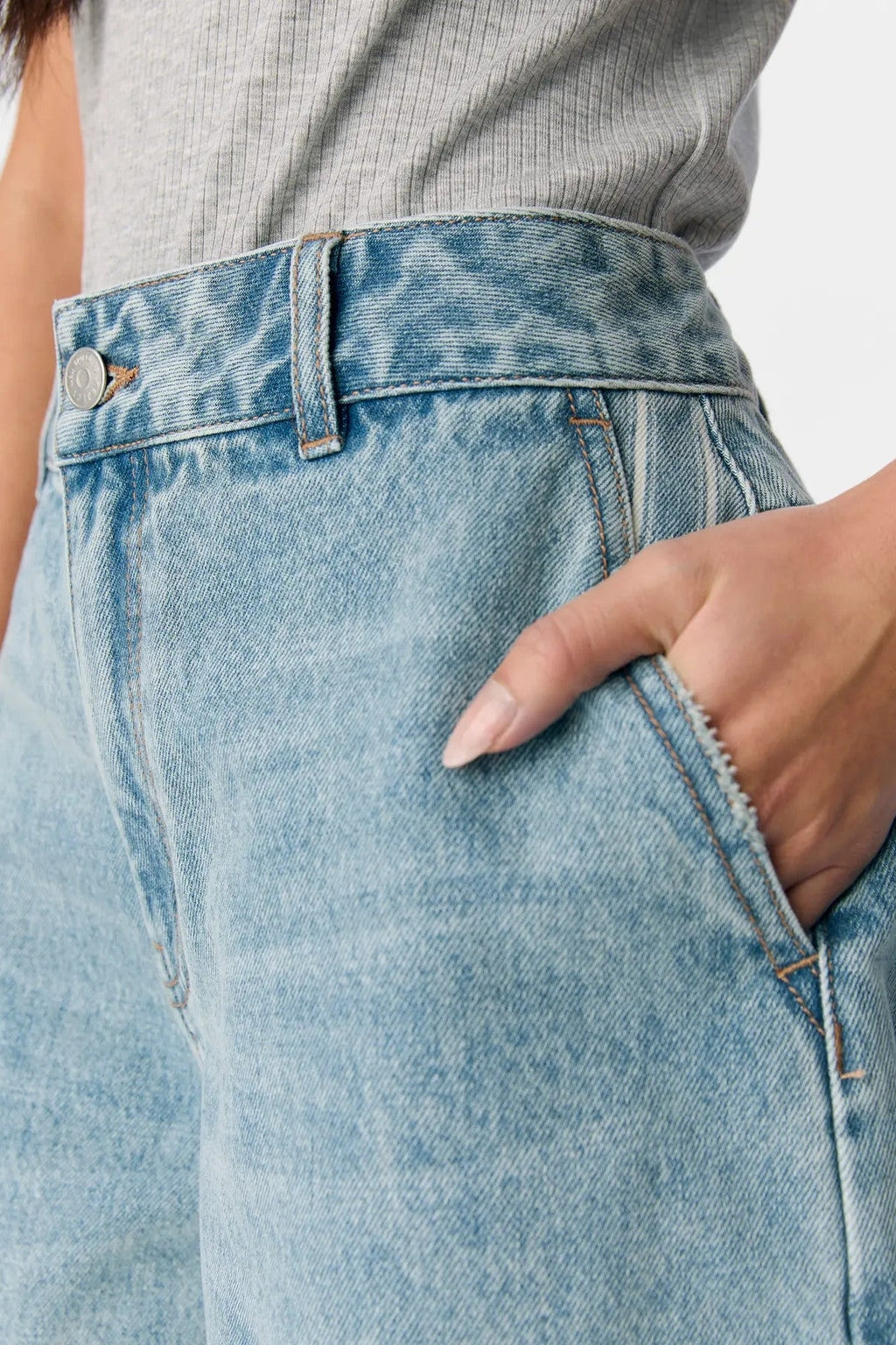 Jen Shorts - Denim bleu moyen