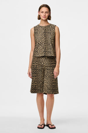 Saume Denim Top - Poivre blanc Leo