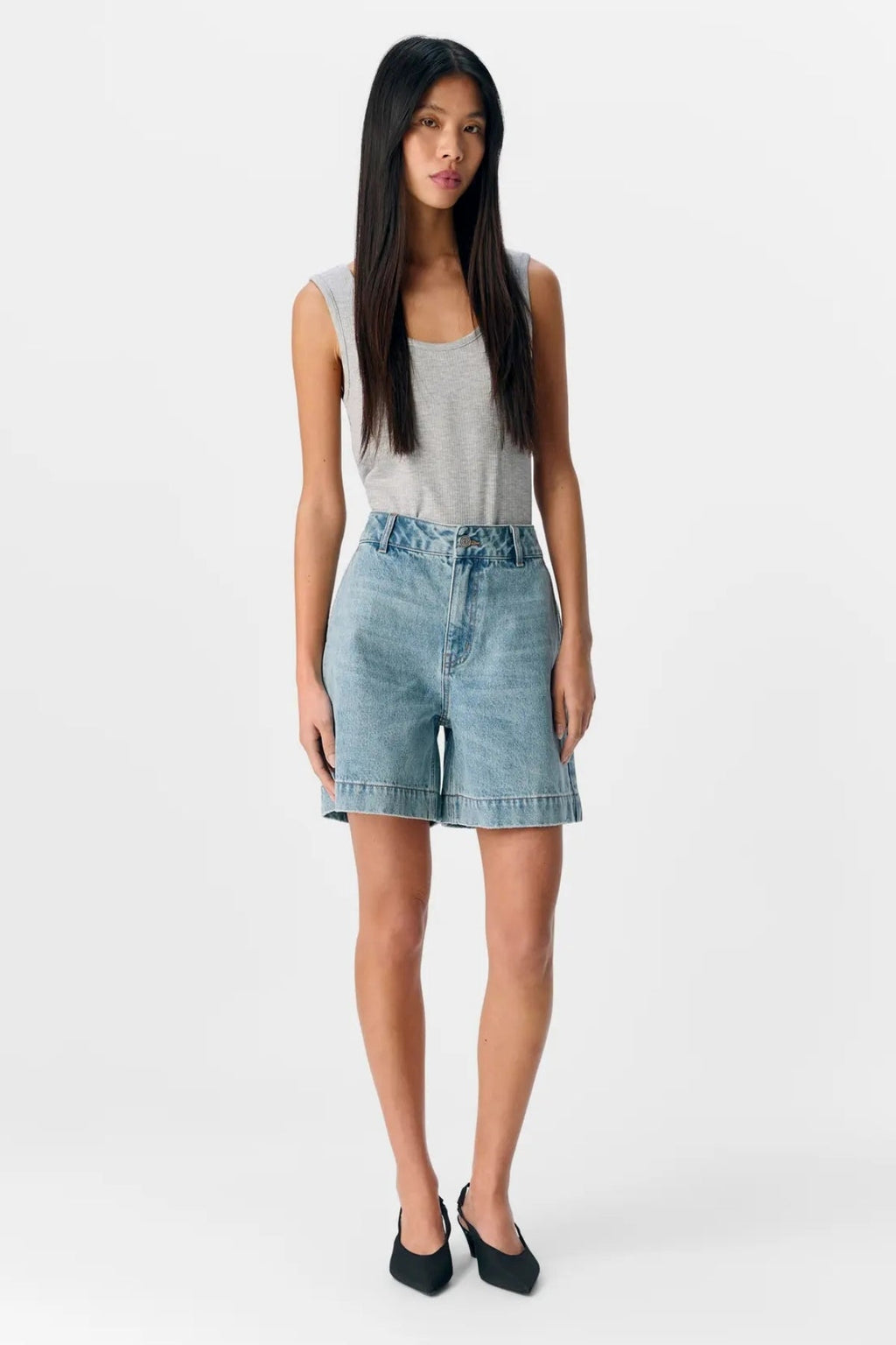 Jen Shorts - Denim bleu moyen