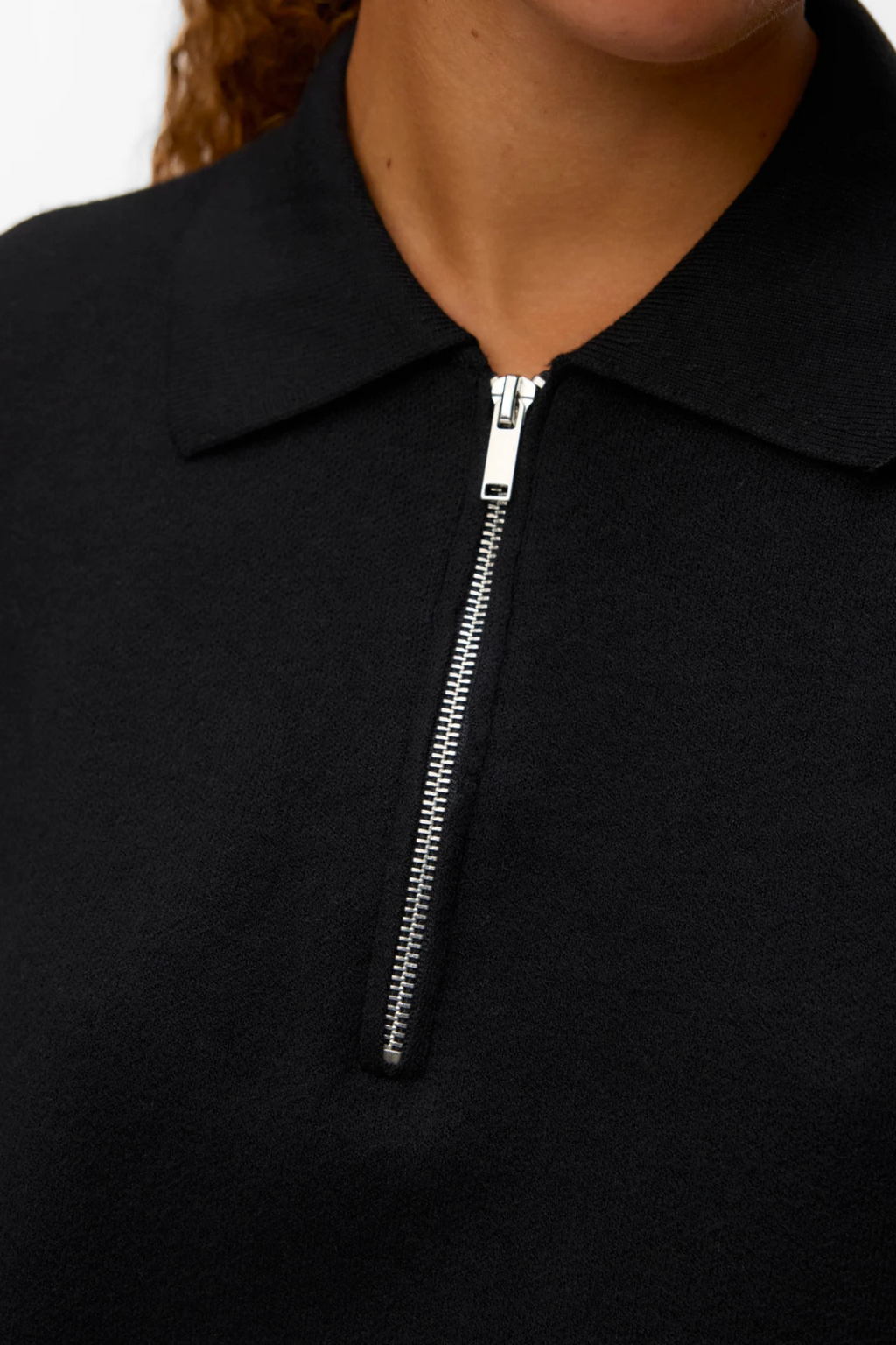 Goud 2/4 Poloneck -pullover - zwart