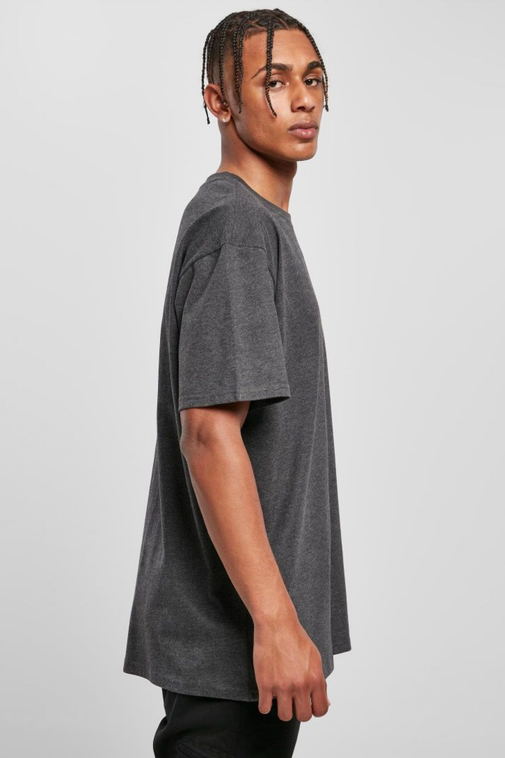 Zwaar Oversized T -shirt - houtskool