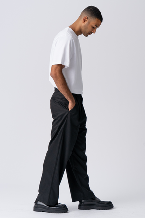 Costume large plissé Pants - Noir
