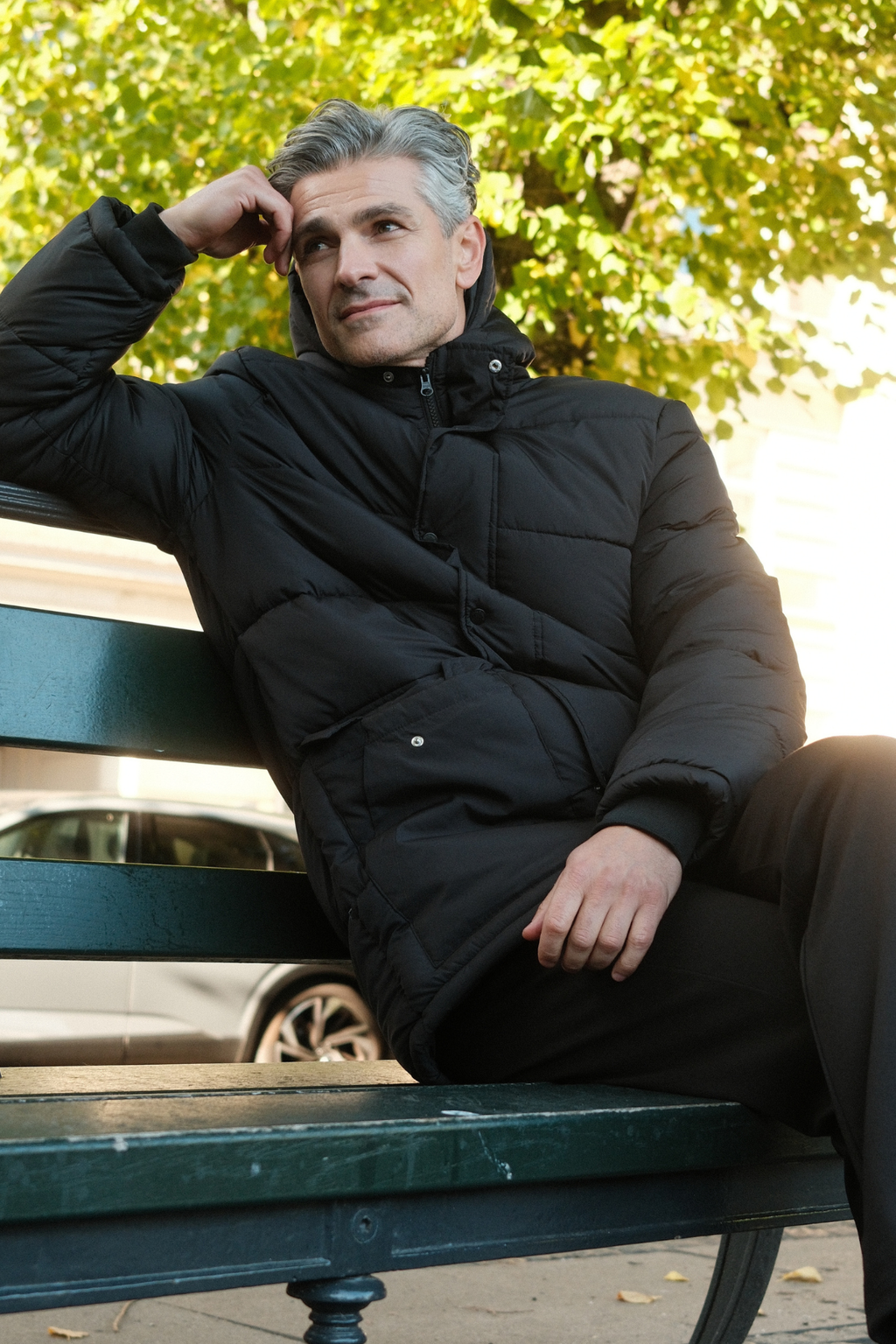 Veste polaire longue - Noir