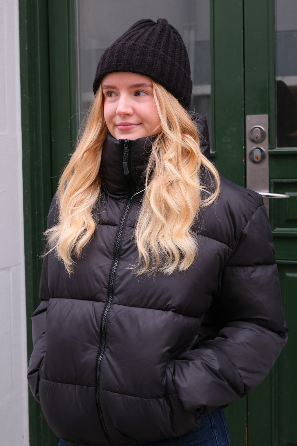 Ribbed Beanie - Black