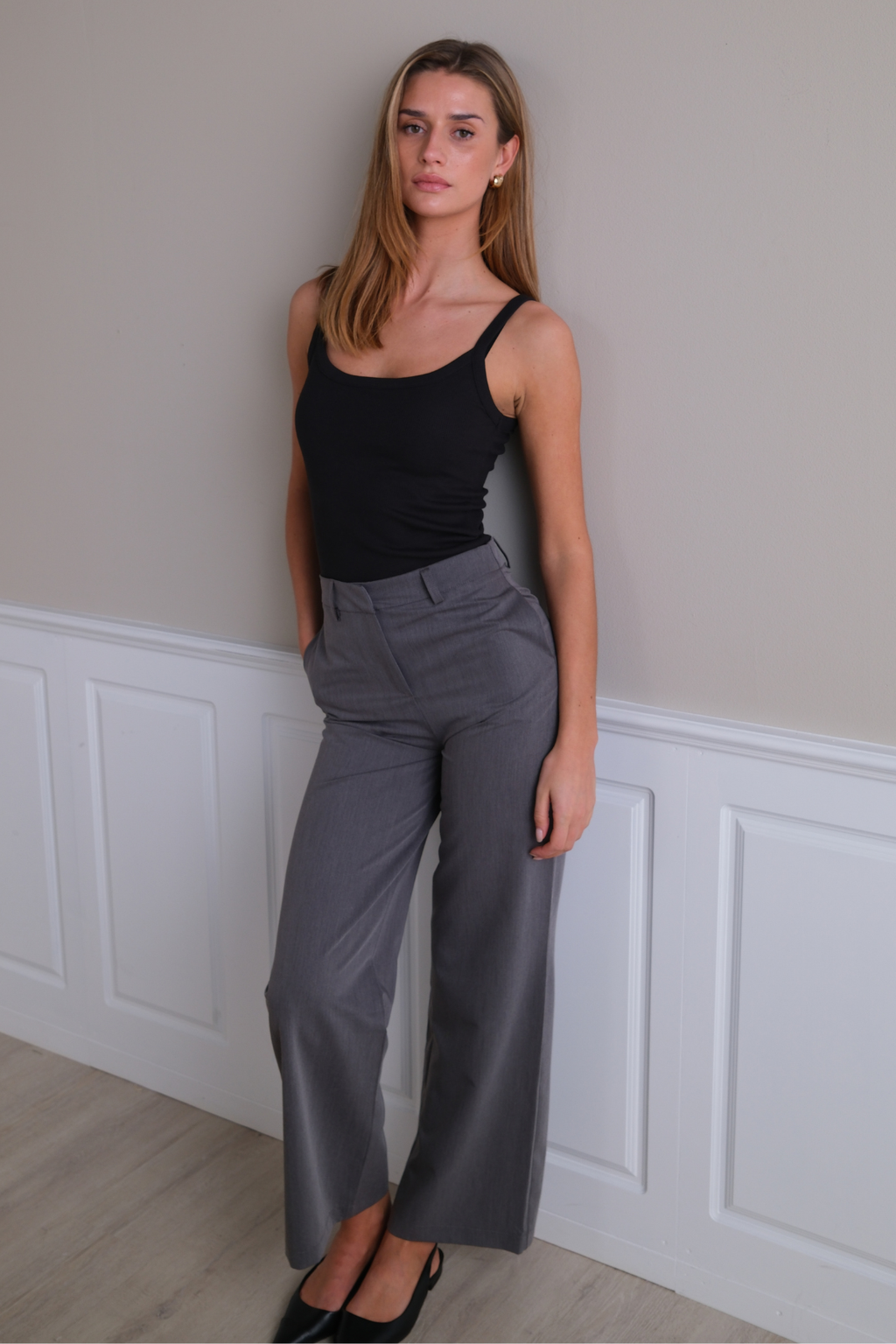 Rosalie Breed Pants - Grijs