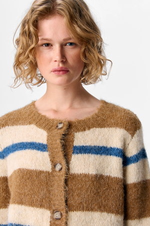 Galia Knit Cardigan - Tannin Melange