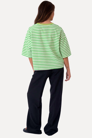 Zoe T-Shirt - Groen/Wit