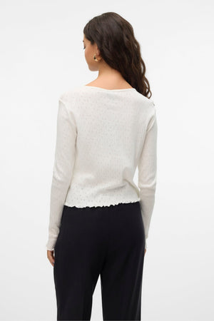 Cardigan Isa O-Neck - Blanche-Neige