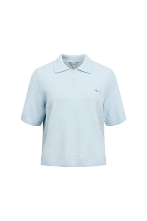 Polo en tricot Debbie - Winter Sky Melange