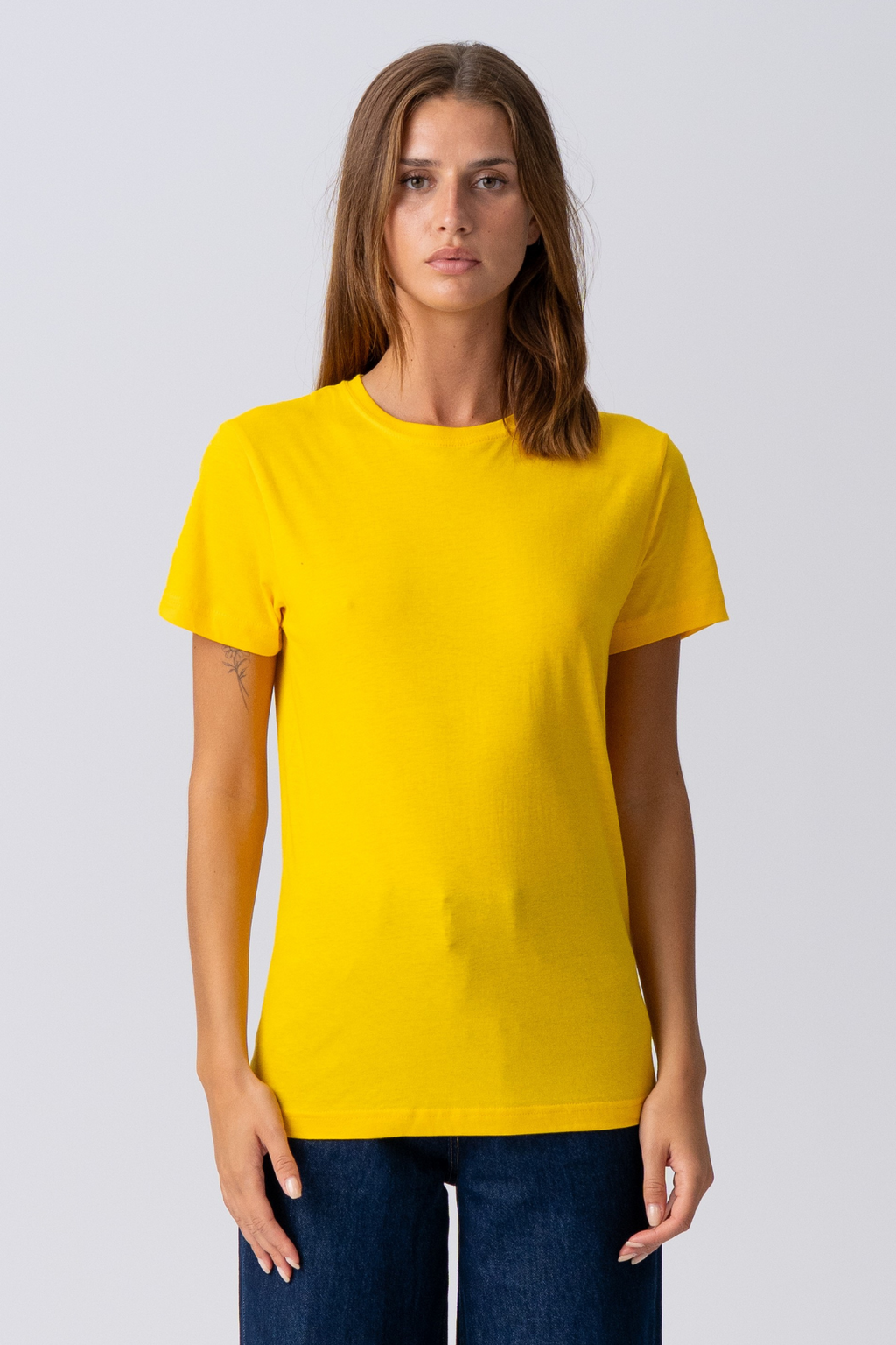 Basic Licht T -shirt - geel