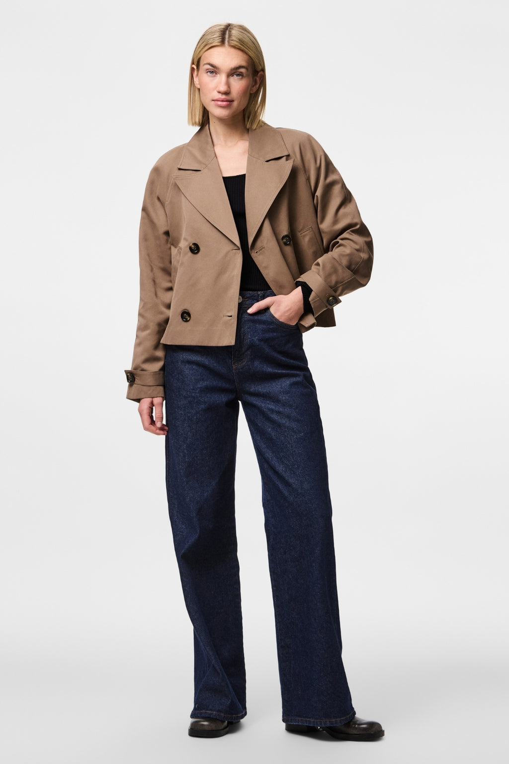 Trench court Scarlett - Lentille marron