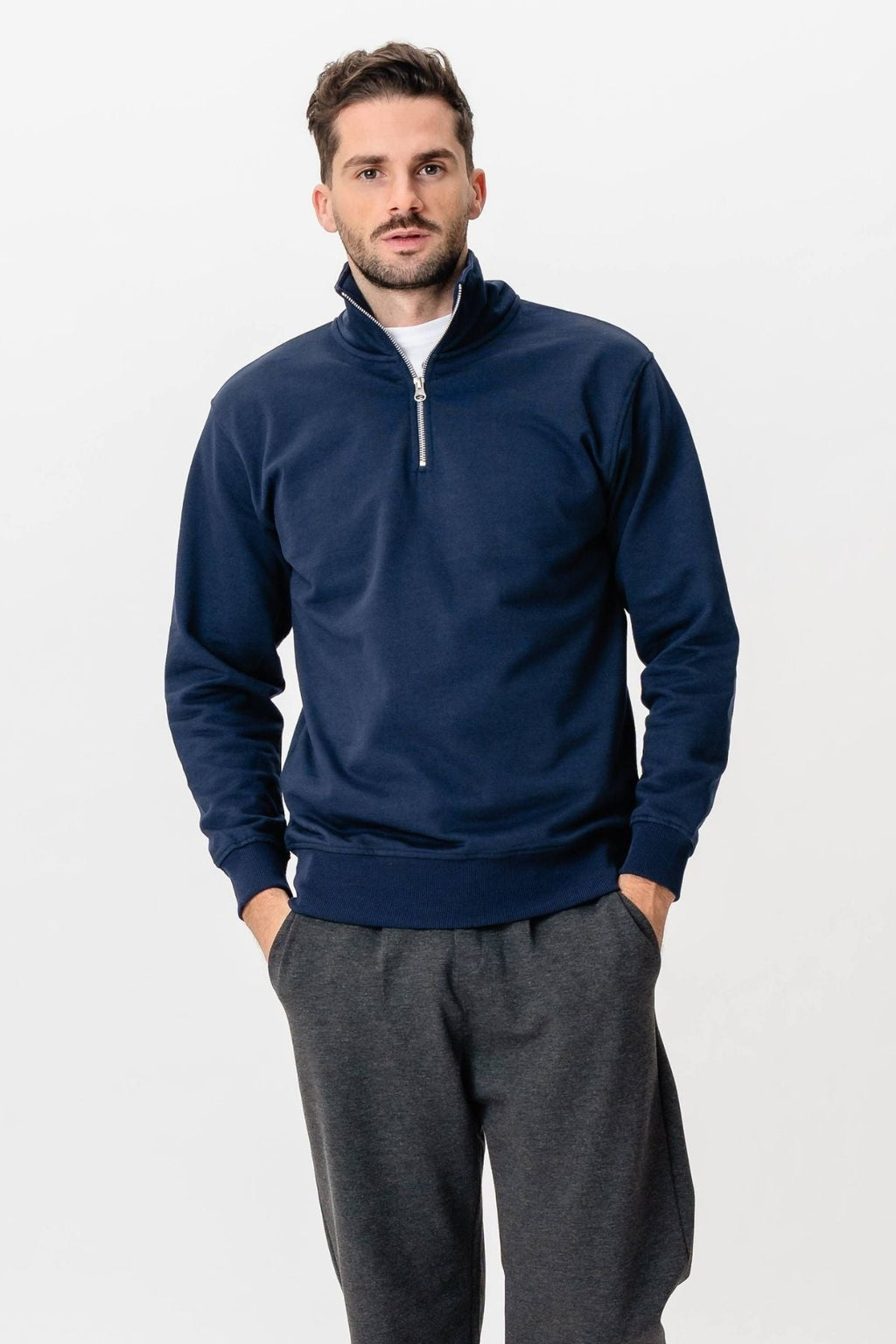 Sweat-shirt Half Zip - Marine