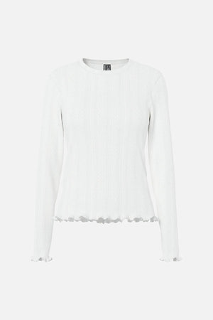 Marie O -Neck Poin Top - Cloud Dancer