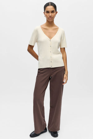 Kelly Re V-Neck Cardigan - Birch
