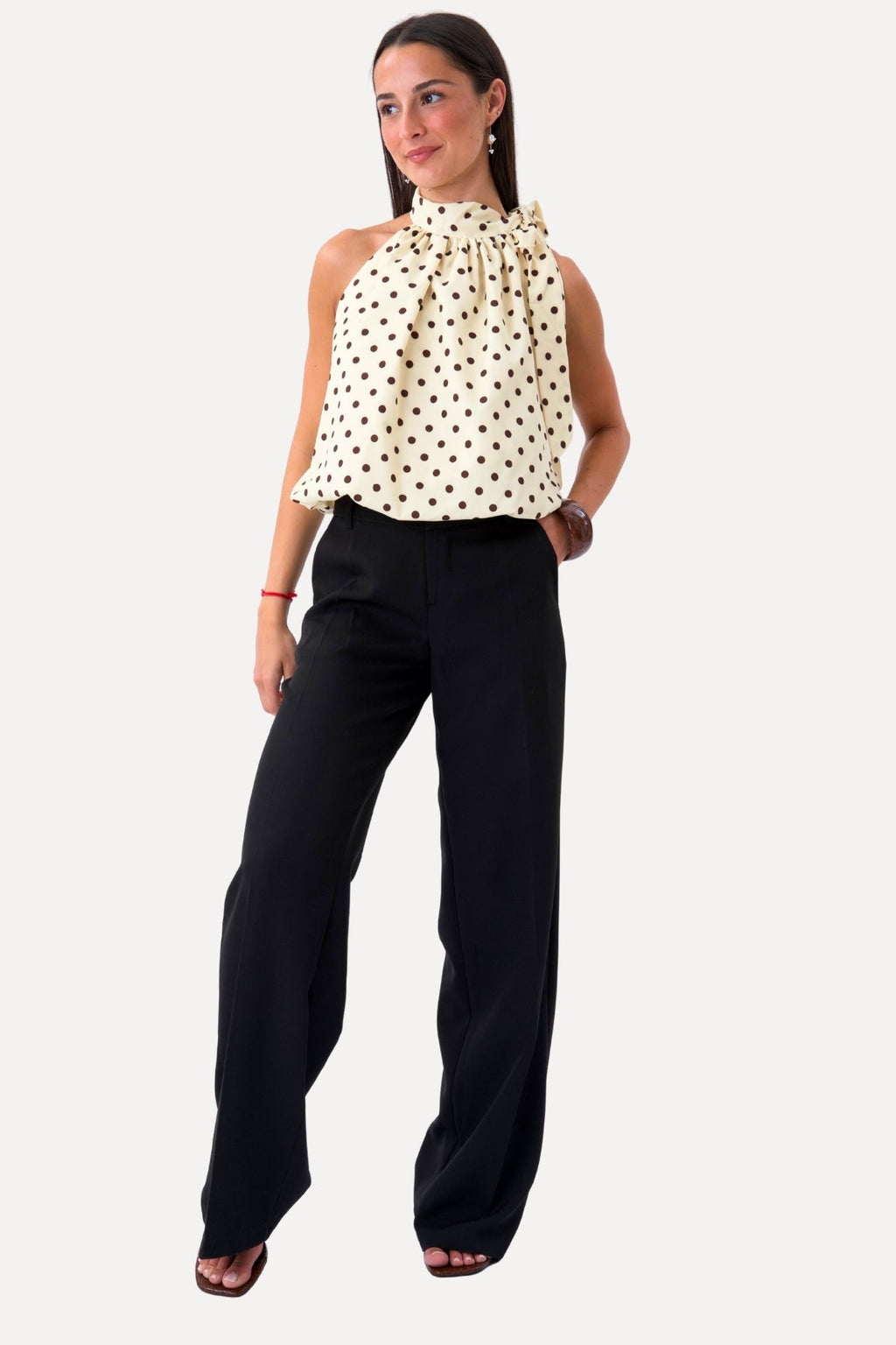 Haut Wilma - Pois Jaune/Marron