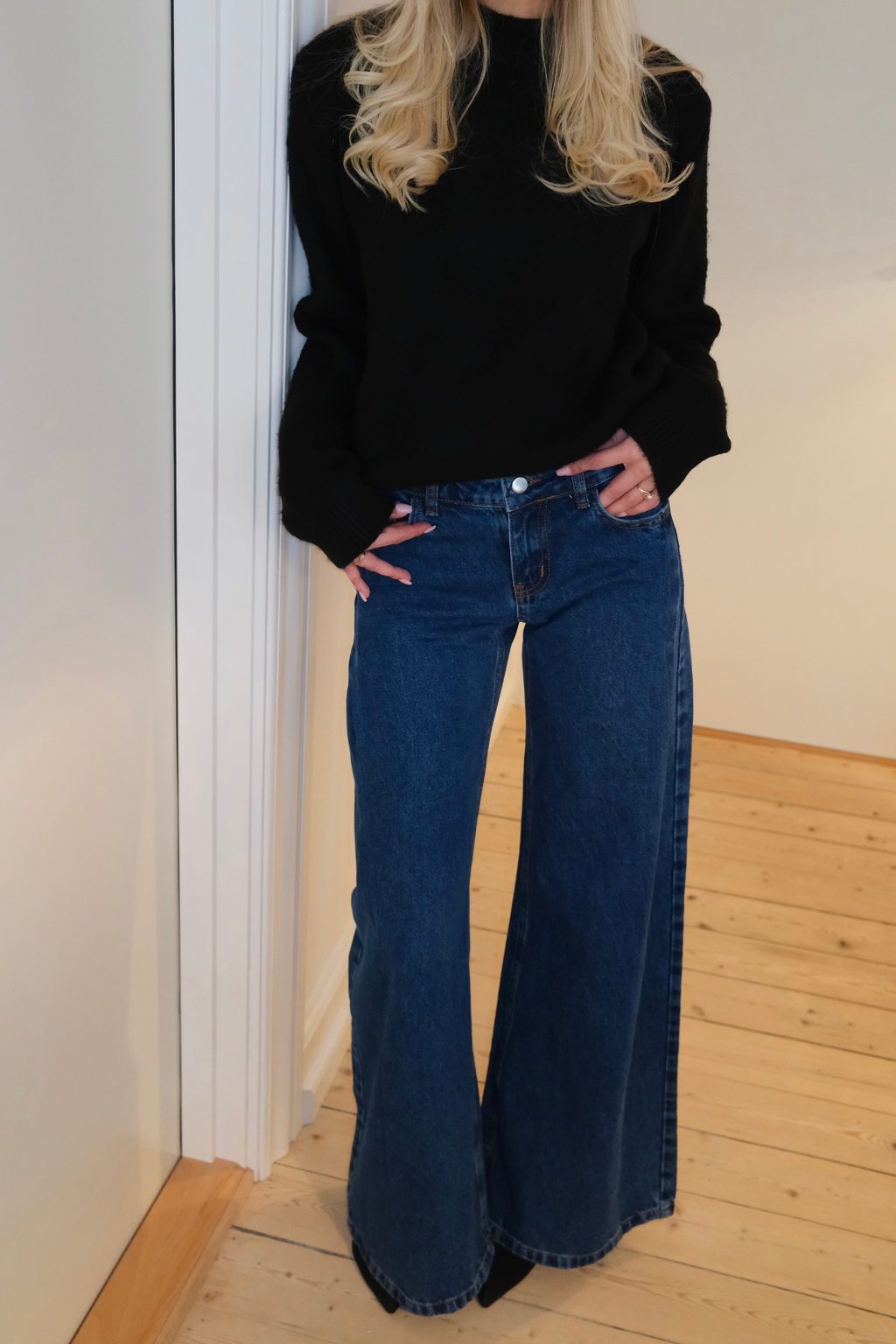 Bianca Jeans met lage taille - Middenblauw